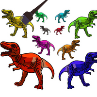 Rainbow Dino Dye